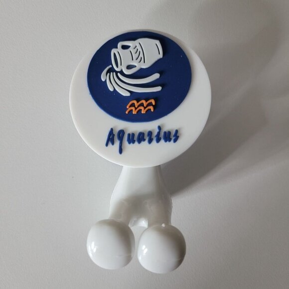 Aquarius Zodiac Suction Cup Shower Toothbrush Razer Holder Bathroom Sign White - Picture 4 of 4